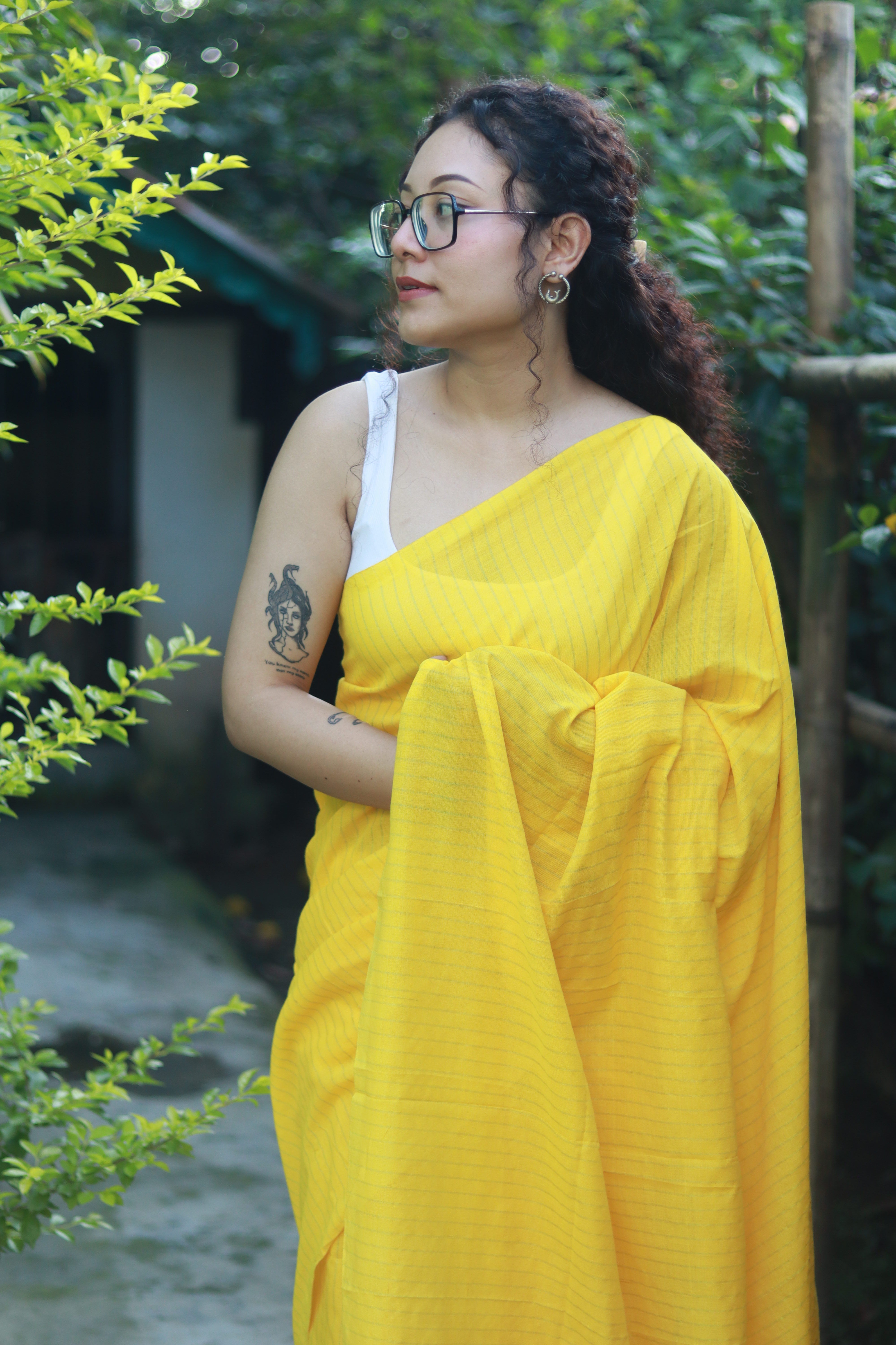 Sunkissed in zari stripes