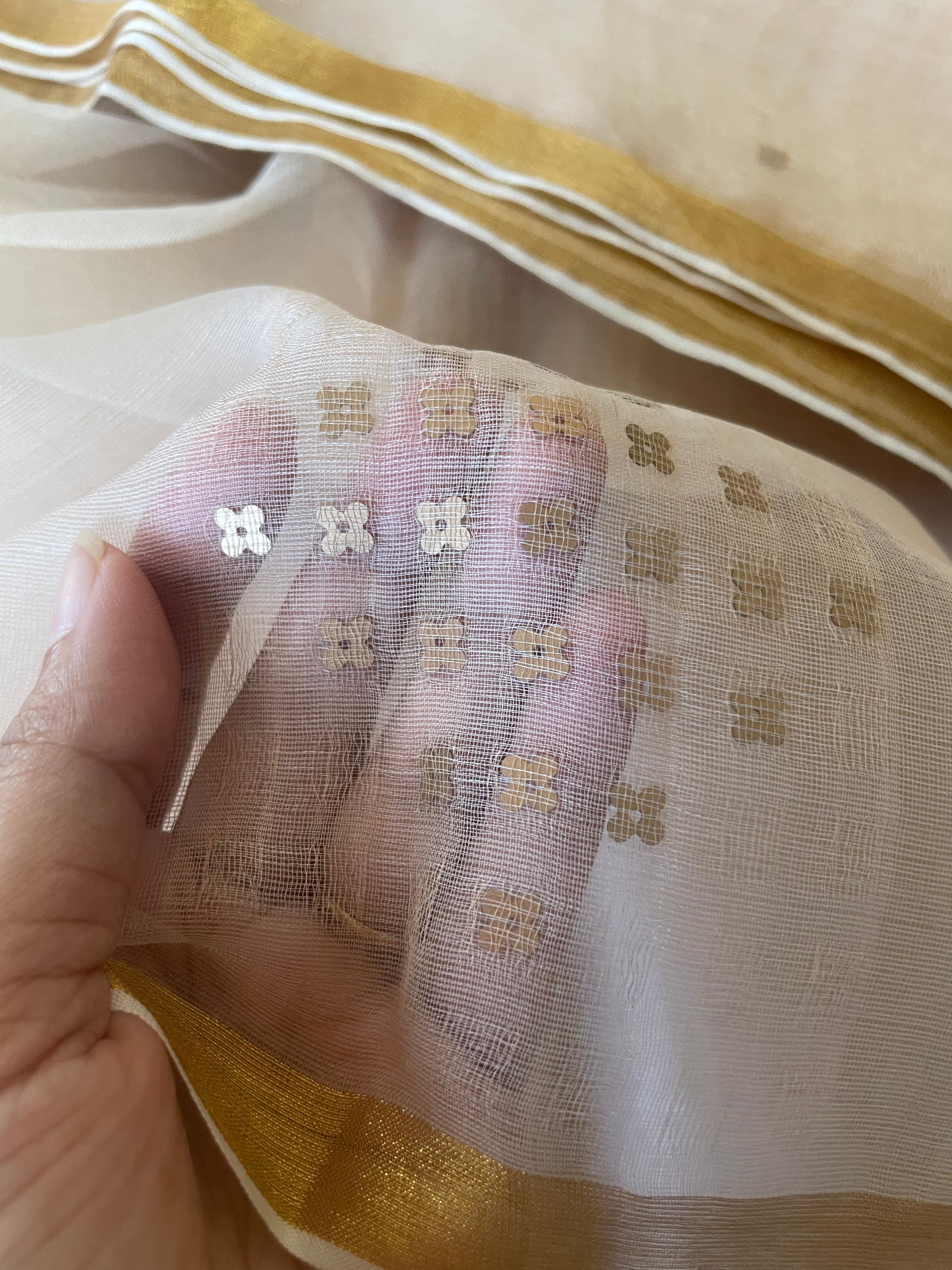 Sunehra sitara, muslin saree.