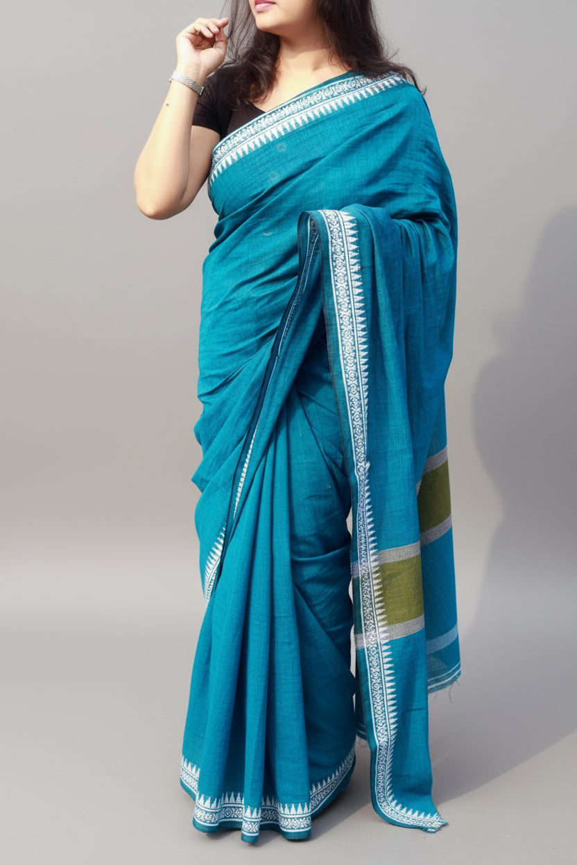 Pushkara, pure cotton Dhonekhali saree.