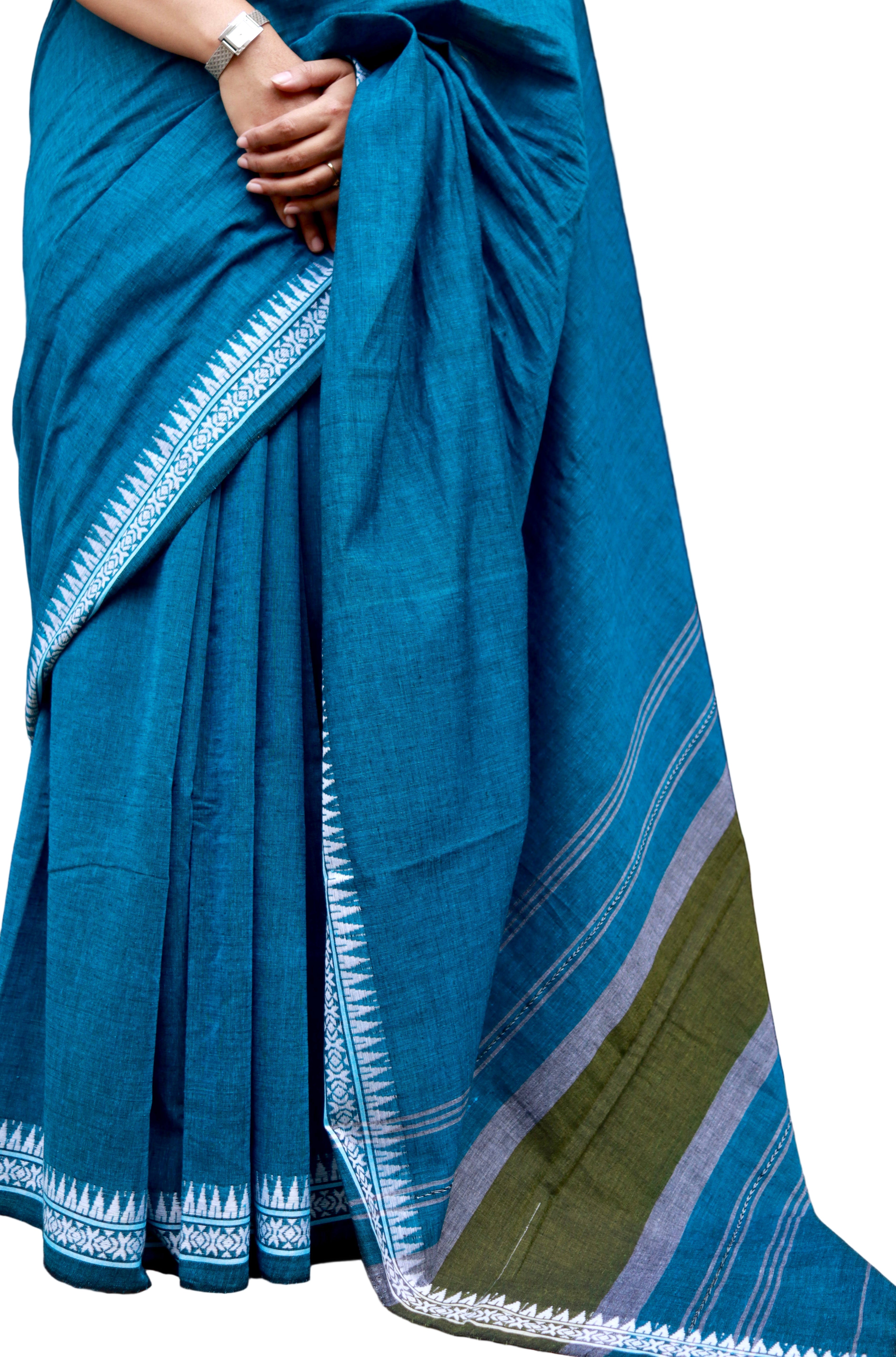 Pushkara, pure cotton Dhonekhali saree.