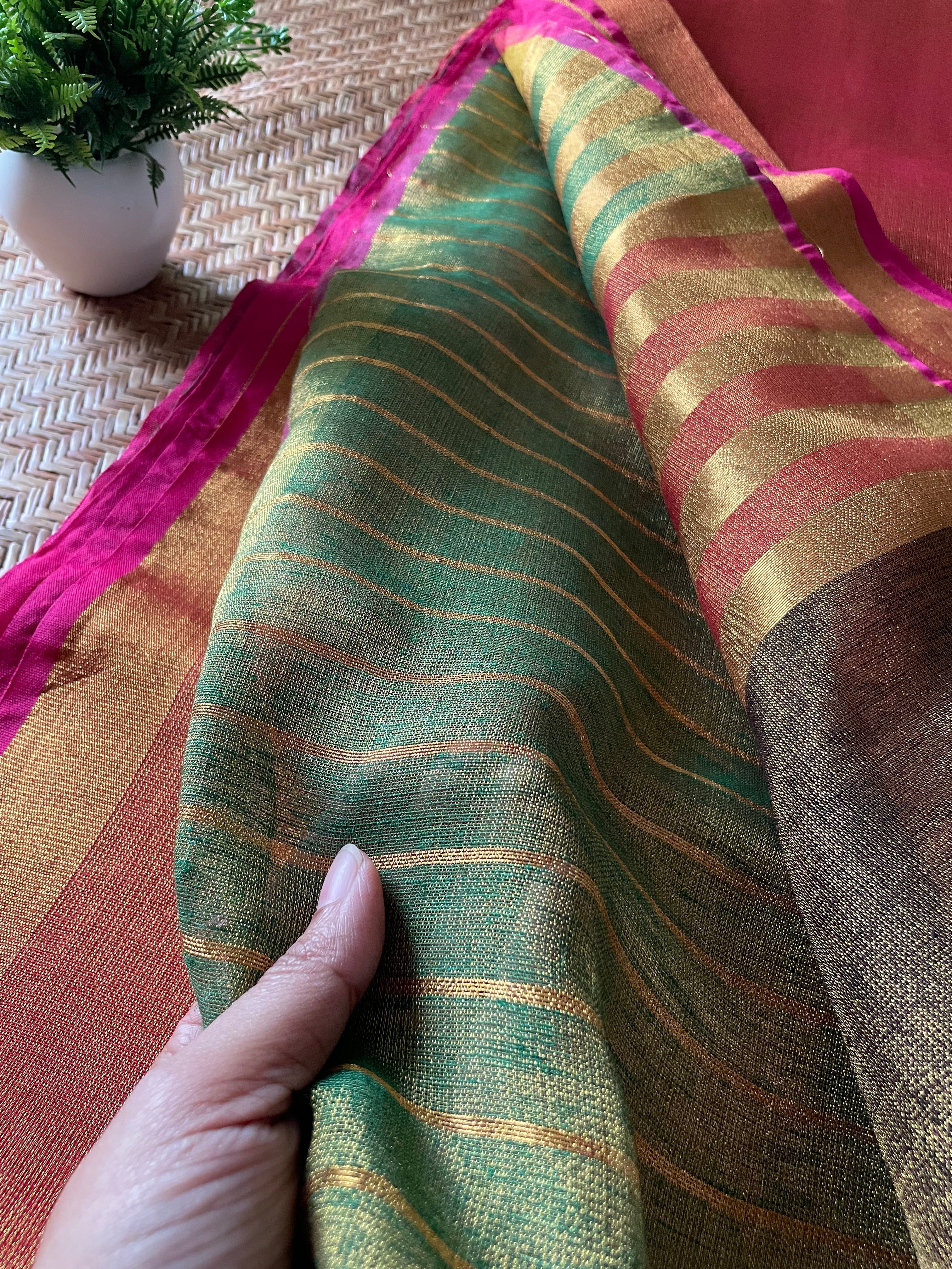 Shine in Linen (Rusty orange)