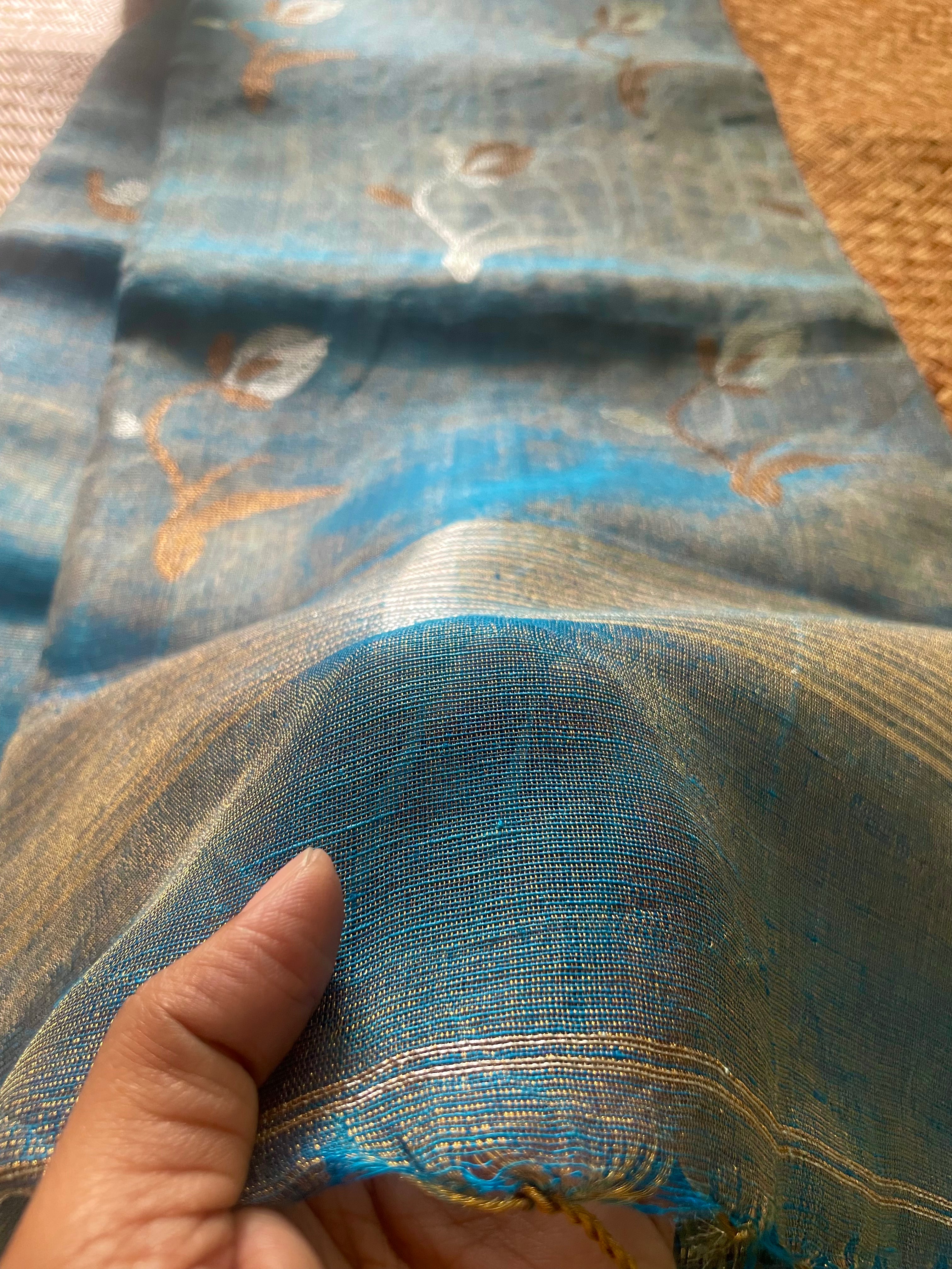 Bloom in linen (blue)