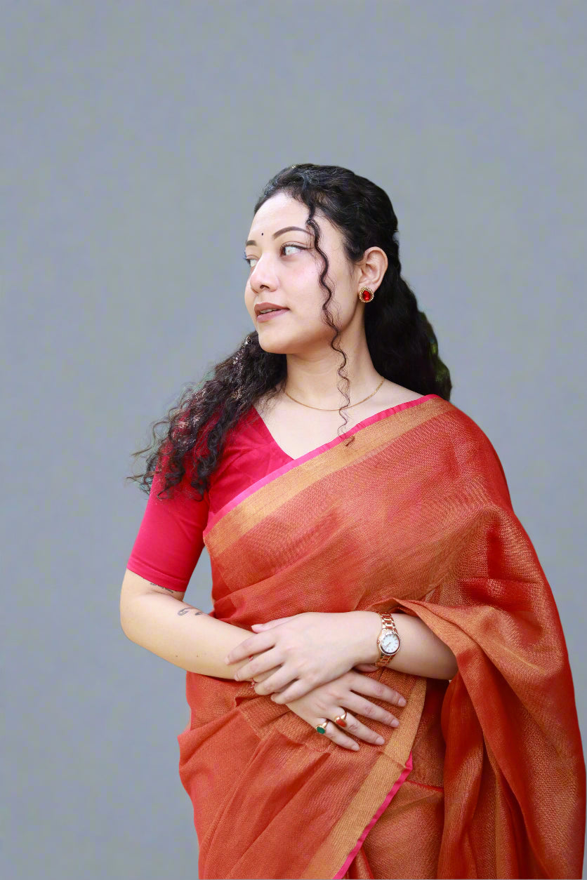 Shine in Linen (Rusty orange)