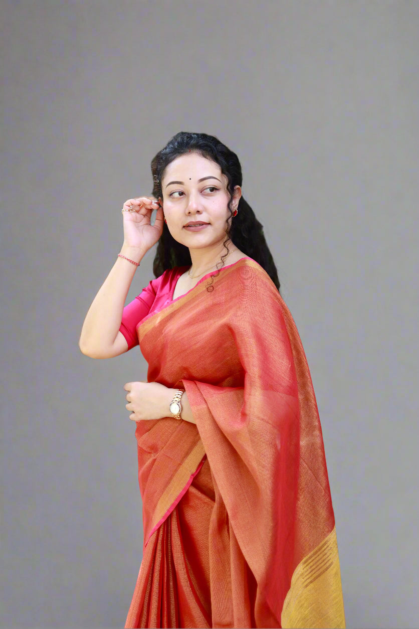 Shine in Linen (Rusty orange)