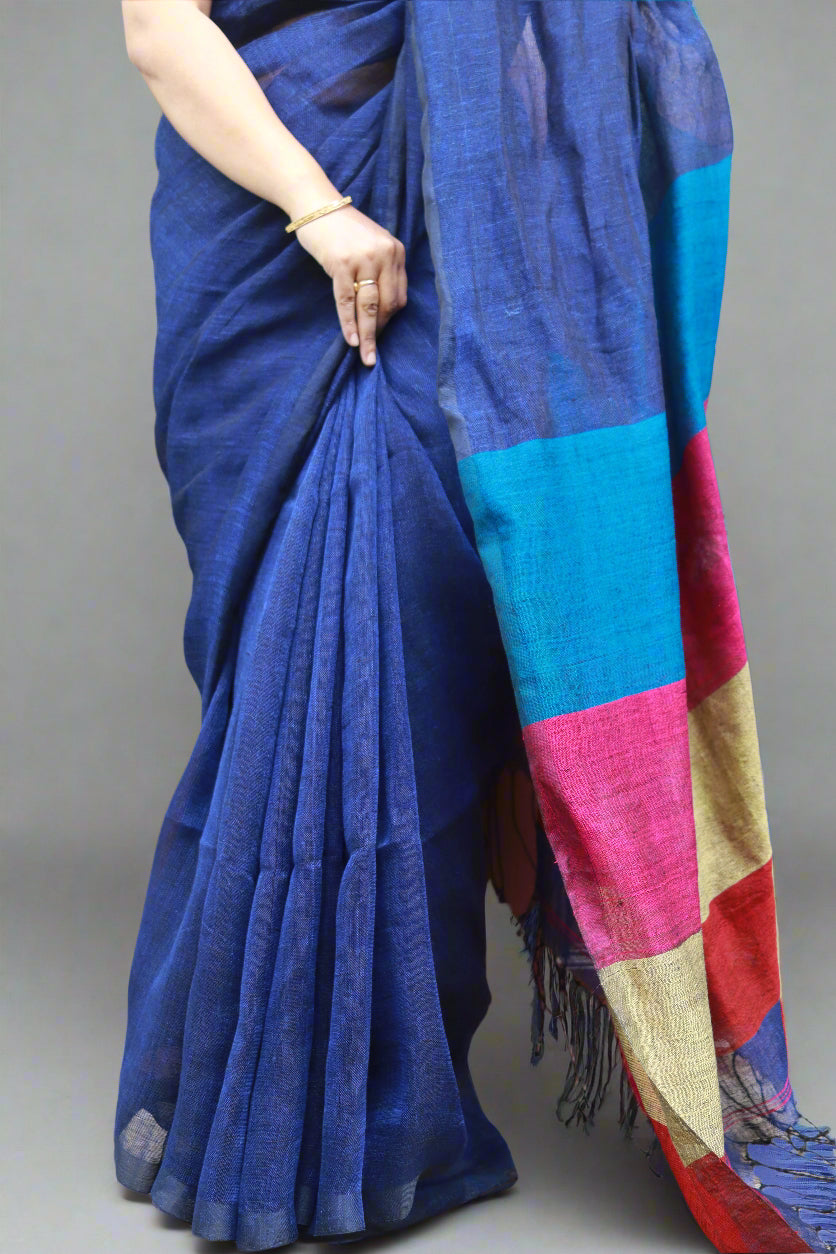 Bluebell in pure linen