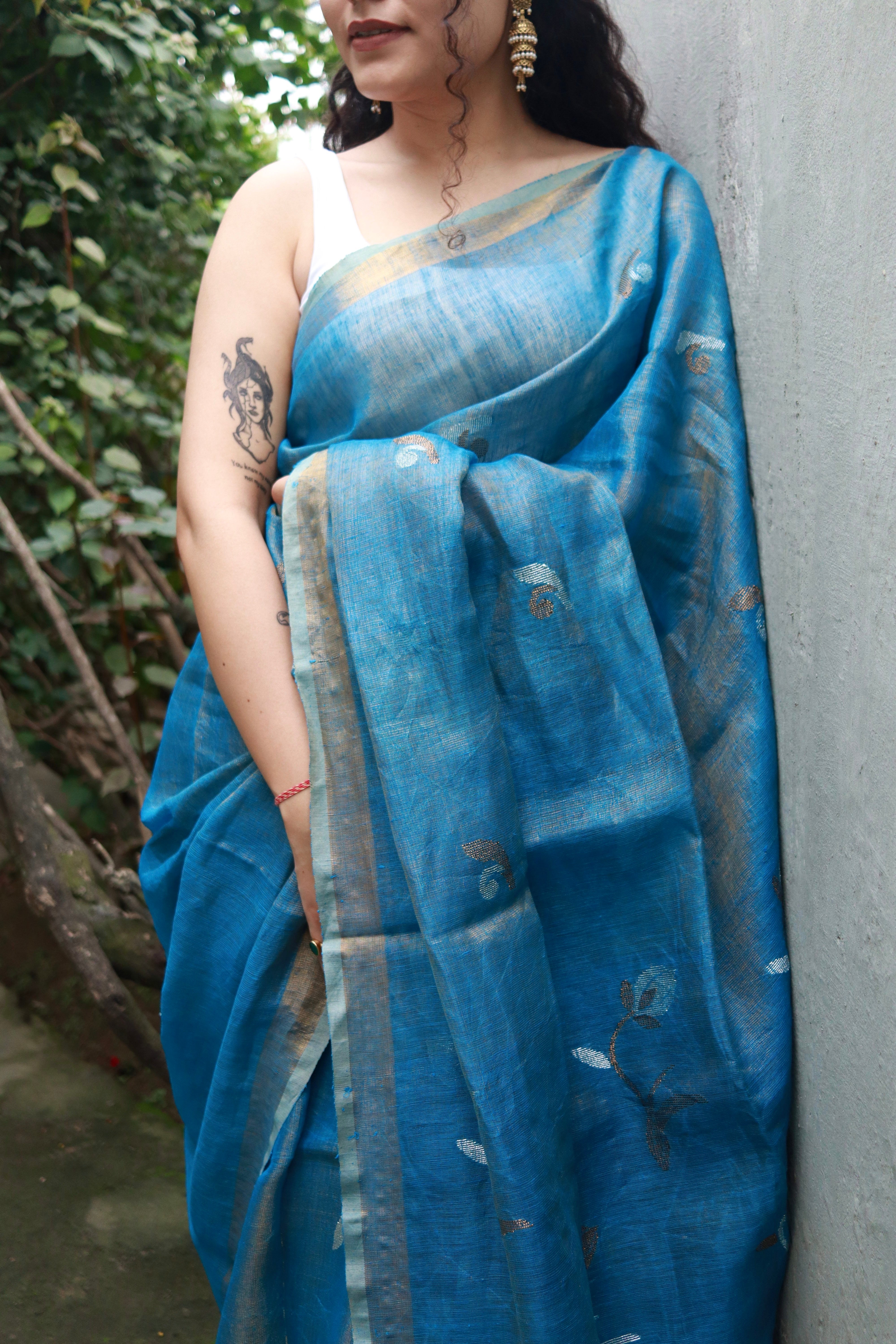 Bloom in linen (blue)