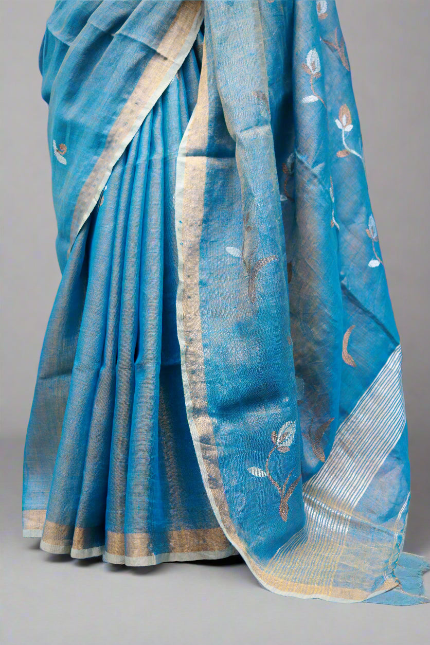 Bloom in linen (blue)