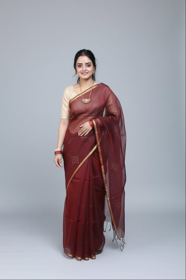 Sangria sitara, muslin saree.