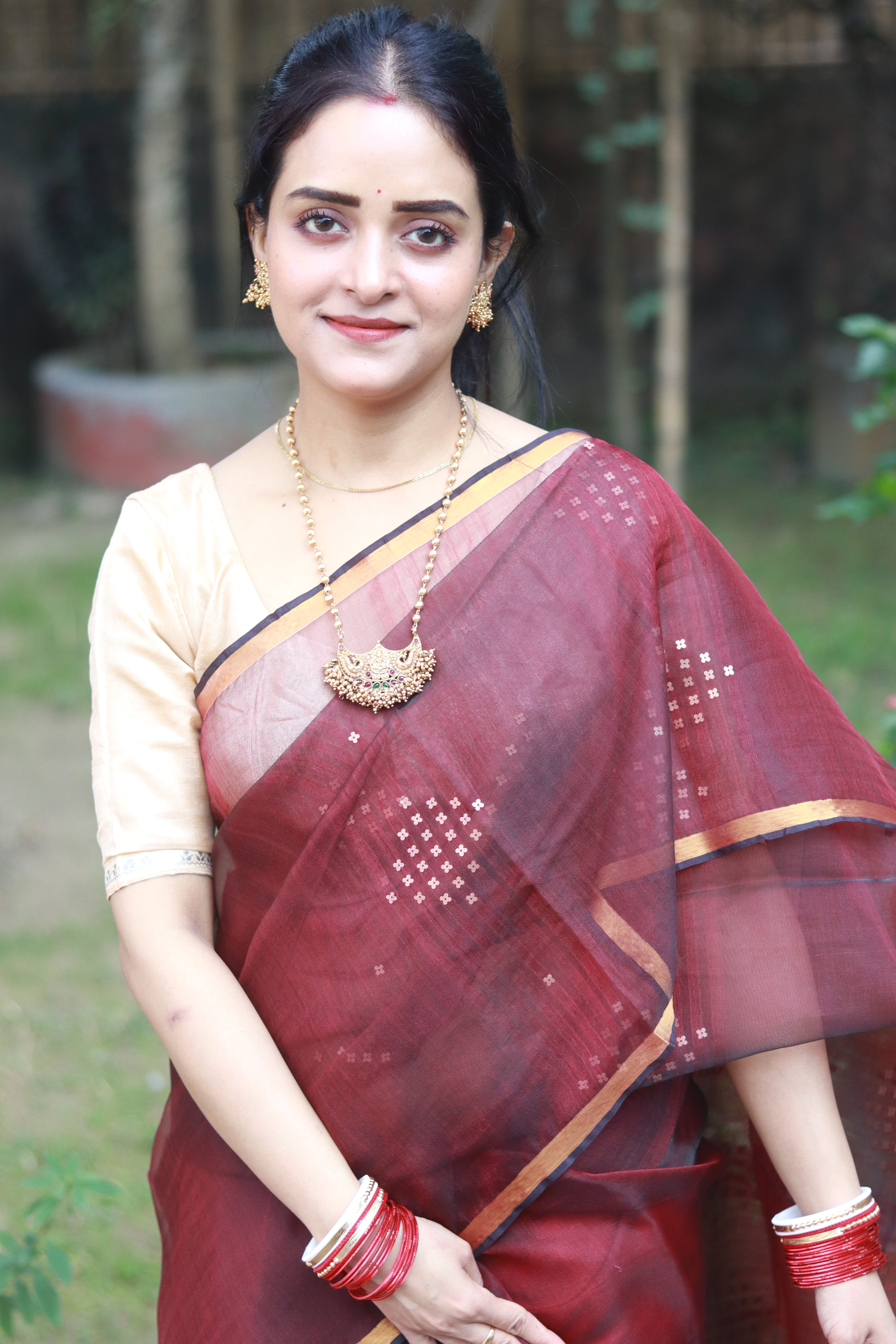 Sangria sitara, muslin saree.