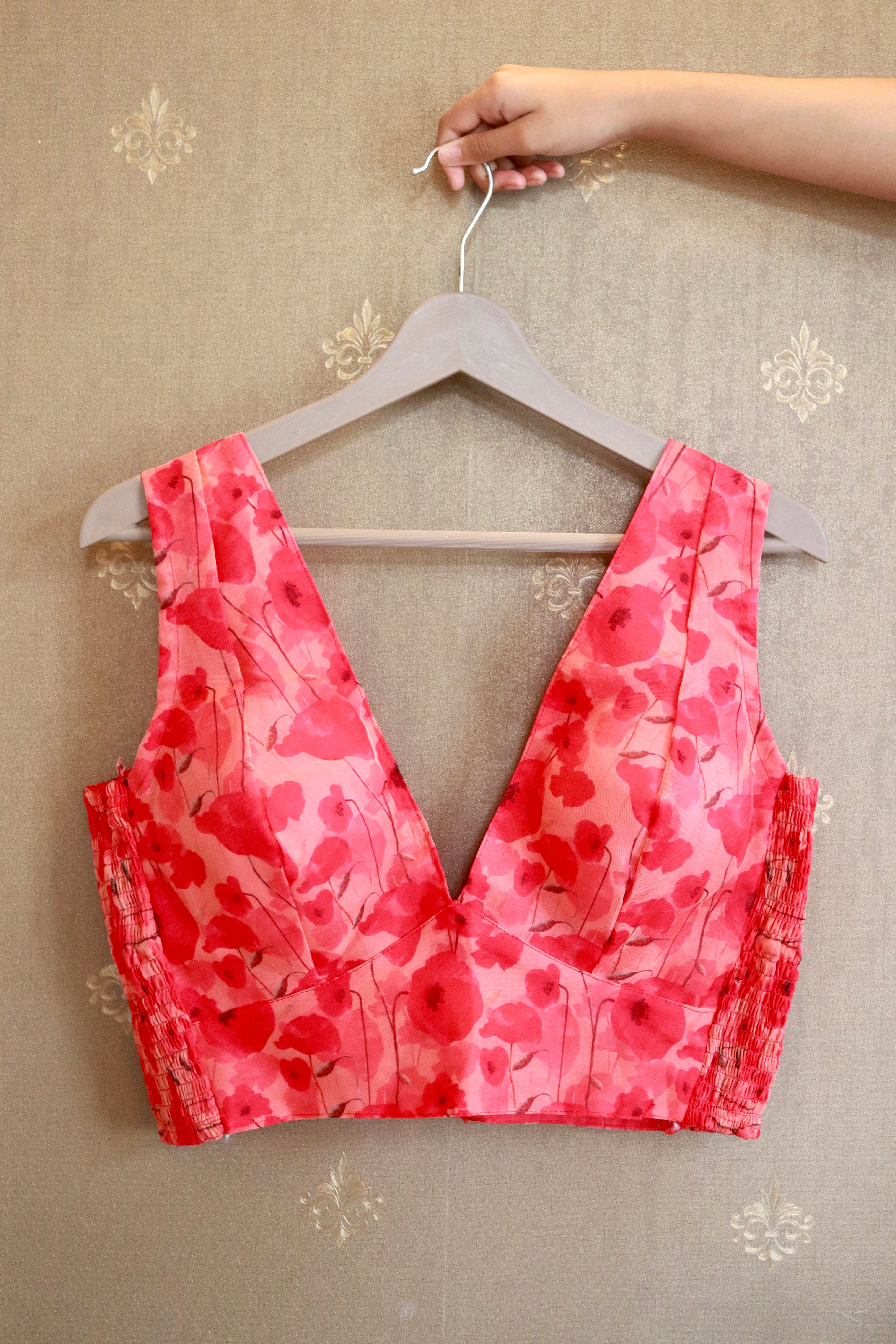 Floralista pink organza blouse