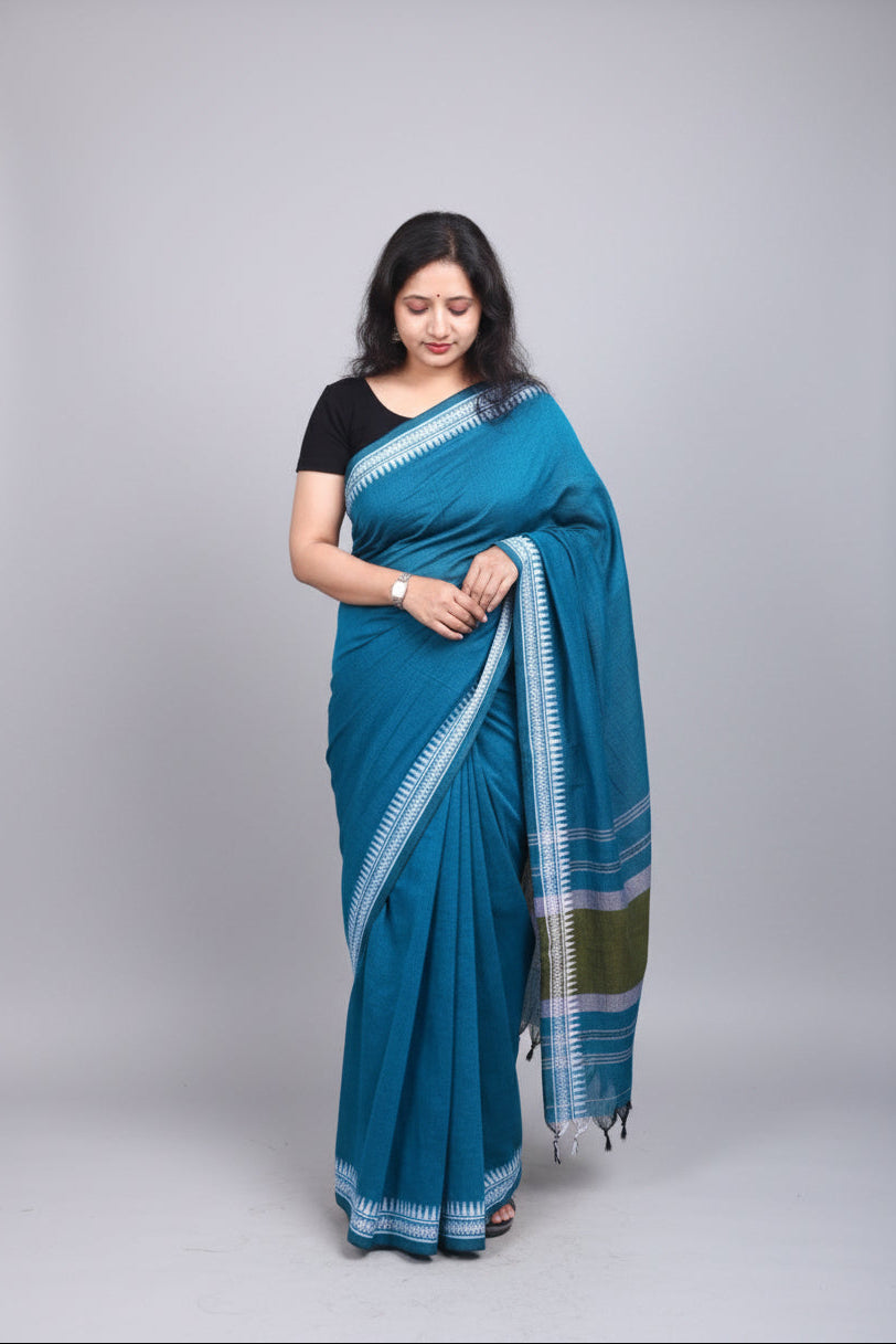 Pushkara, pure cotton Dhonekhali saree.