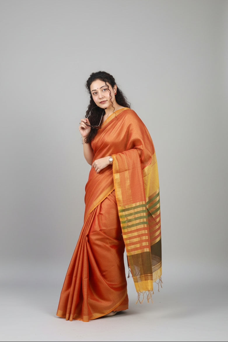 Shine in Linen (Rusty orange)